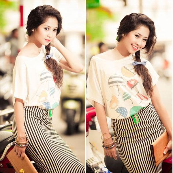 Kiều nữ Việt đẹp lạ lẫm với thời trang kẻ