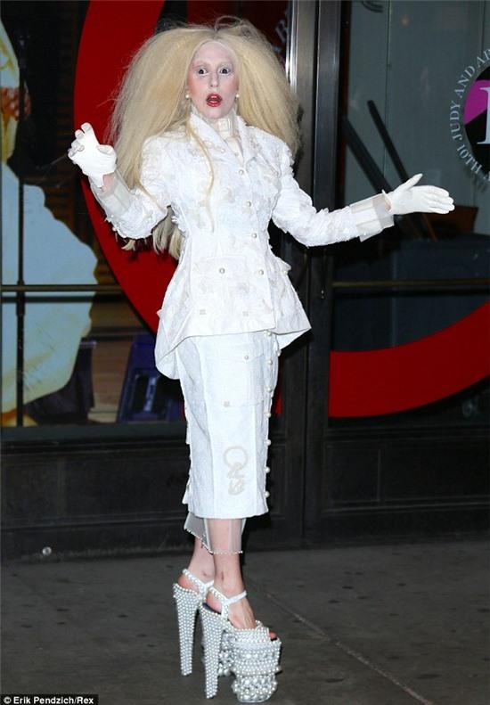 Typical: Gaga brought her usual theatrics to the events as she curled her hand in her signature 'monster claw'