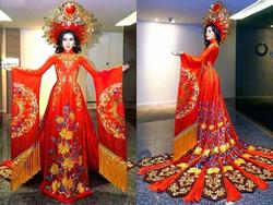 Trang phục dân tộc của Á hậu Huyền My ở Miss Grand International 2017 gây tranh cãi