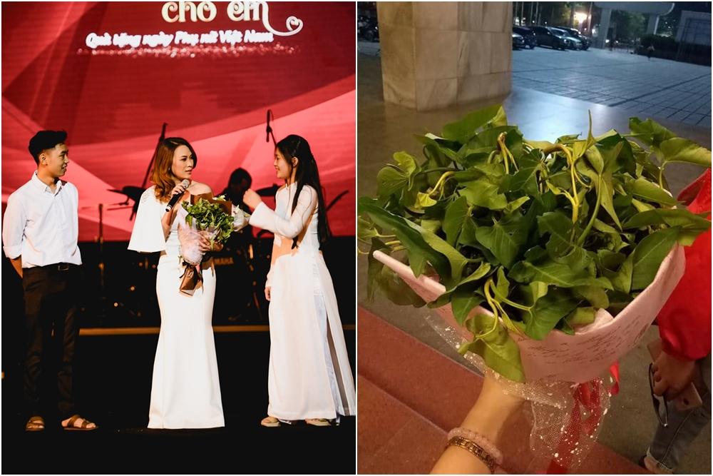 Mỹ Tâm bất ngờ được tặng hoa rau muống từ fan sau khi hát hit triệu views-5