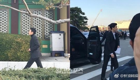 Choi Ji Woo, Kim Jong Kook vội vã di chuyển vào lễ đường-3