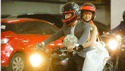 Video: Khởi My cười 'phớ lớ như được mùa' khi Kelvin rước dâu bằng motor khủng trên xa lộ