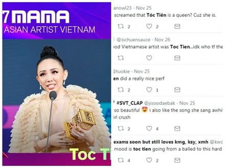 Fan quốc tế rần rần khen tiết mục mở màn MAMA 2017 của Tóc Tiên