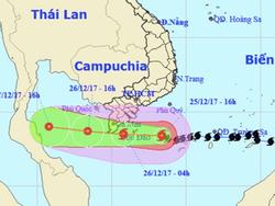 Bão Tembin vào Cà Mau - Kiên Giang, Nam Bộ mưa to