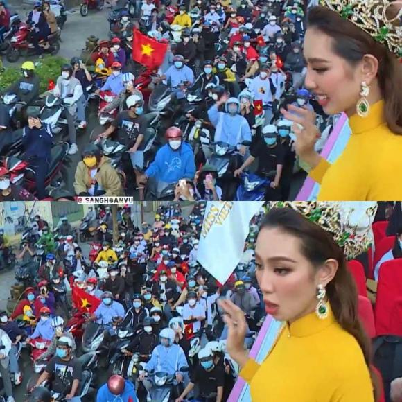 Fan Thùy Tiên mang hẳn đề Hóa học đi diễu hành cho hoa hậu giải-2