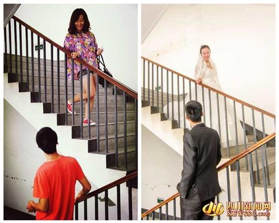 Bộ ảnh cưới theo phong cách "Ngày ấy - Bây giờ" của cặp đôi Trung Quốc 1