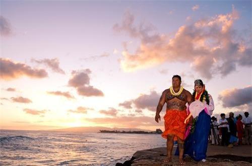 Đám cưới ở Hawaii.