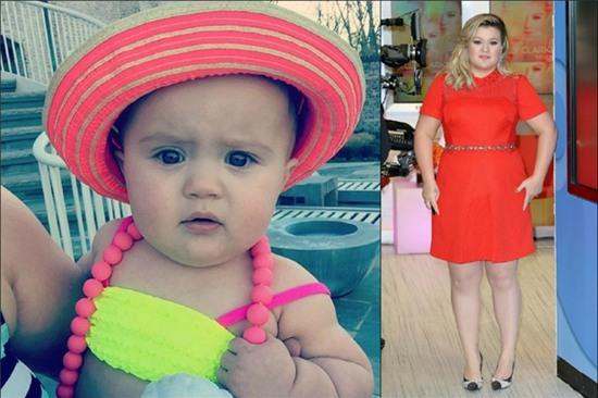 Nữ ca sĩ Kelly Clarkson đăng bức ảnh cô con gái River Rose Blackstock đang cau mày ngộ nghĩnh.