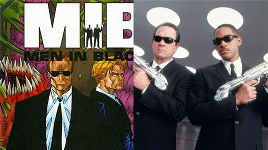 8. MEN IN BLACK (1997) Web photo21 Trước khi trở thành một loạt phim ăn khách trên màn ảnh rộng, Men in Black là một bộ truyện tranh không mấy nổi bật và bị chuyền qua tay nhiều nhà phát hành khác nhau trước khi đến Marvel giữa thập niên 1990. Khác với phim, tạo hình của Jay trong truyện tranh là một anh chàng tóc vàng.