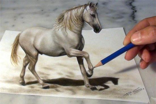 Những bức tranh vẽ tranh 3D con ngựa đẹp mắt ấn tượng