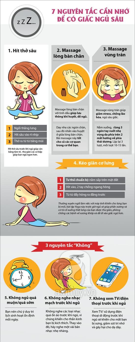 7 nguyên tắc để có giấc ngủ sâu