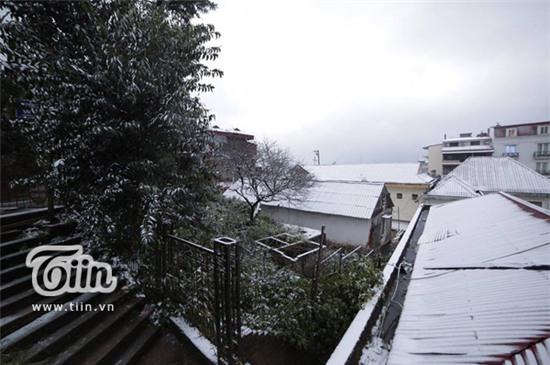 Tuyết rơi từ khoảng 1h sáng đến 2h30 bắt đầu mạnh.