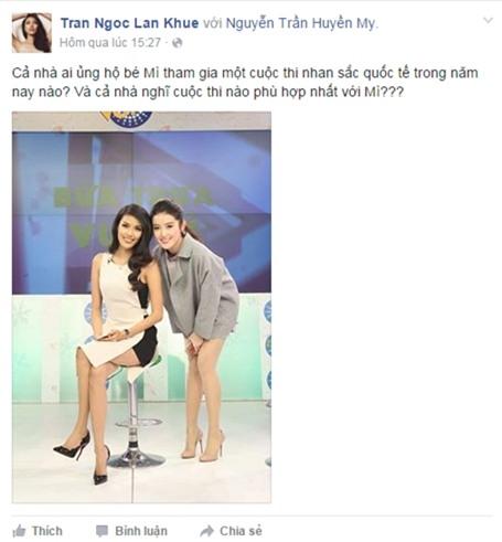 Status gây bão mạng của Lan Khuê.