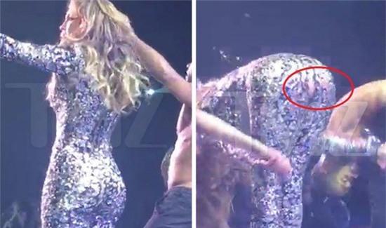 Jennifer Lopez bị rách trang phục trên sân khấu