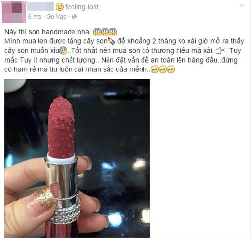 Hoang mang khi thỏi son handmade nổi mẩn sau 2 tháng không sử dụng - Ảnh 1.