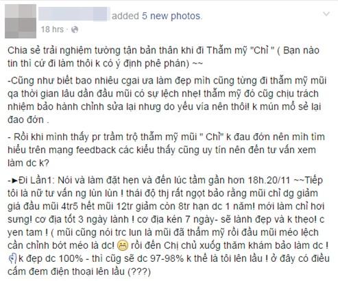 Một cô gái Sài Gòn chia sẻ trải nghiệm khủng khiếp sau khi nâng mũi bằng chỉ - Ảnh 1.