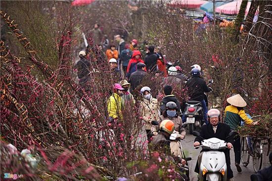 Ùn tắc nhiều km ở chợ hoa Tết nổi tiếng miền Bắc
