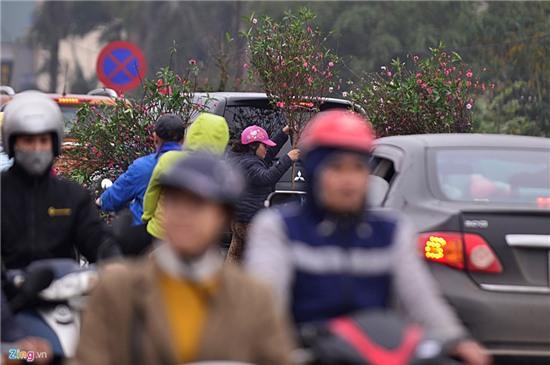 Ùn tắc nhiều km ở chợ hoa Tết nổi tiếng miền Bắc
