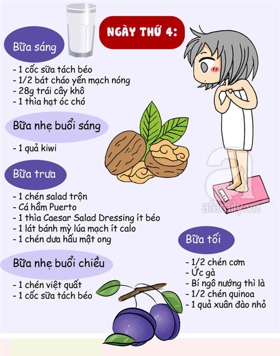 thực đơn giảm cân