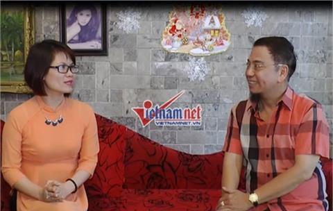 Danh hài Hồng Tơ trả lời phỏng vấn.