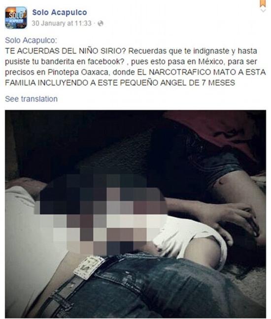 Người dân Mexico phẫn nộ trước hình ảnh em bé 7 tháng tuổi bị sát hại bên vệ đường - Ảnh 1.