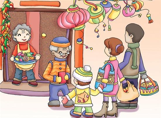 Ngày Tết là dịp để cả gia đình sum vầy, con cái chúc phúc ông bà cha mẹ.