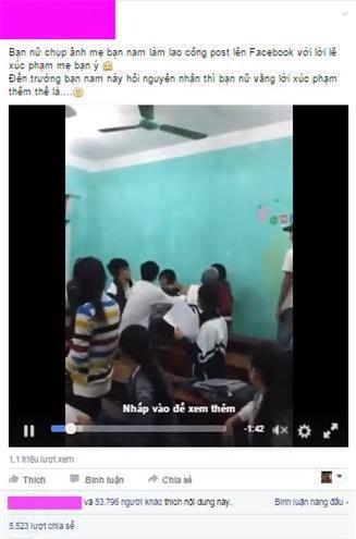 thuc hu clip nu sinh bi danh da man trong lop hoc hinh anh 1