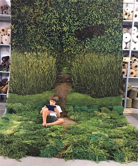 Đưa thiên nhiên mùa xuân vào nhà với thảm 3D đẹp như tranh vẽ - Ảnh 2.