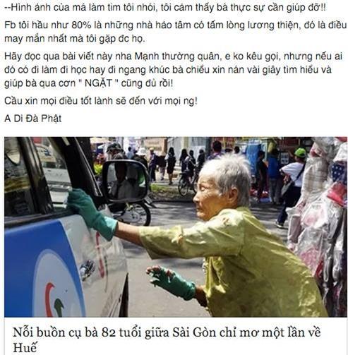 Người Sài Gòn chung tay giúp cụ bà 82 tuổi thực hiện giấc mơ một lần trở về Huế - Ảnh 1.
