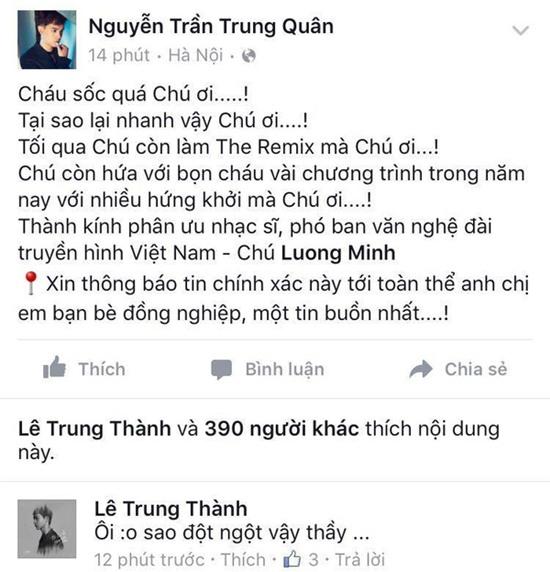 Nhạc sĩ Lương Minh bất ngờ qua đời ở tuổi 49 - Ảnh 2.