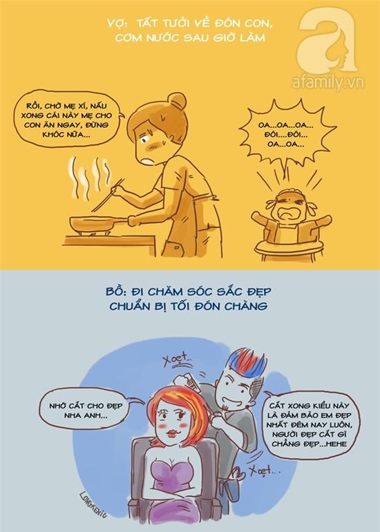 Khác biệt bồ và vợ