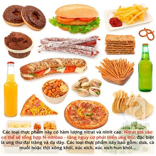 thực phẩm gây ung thư