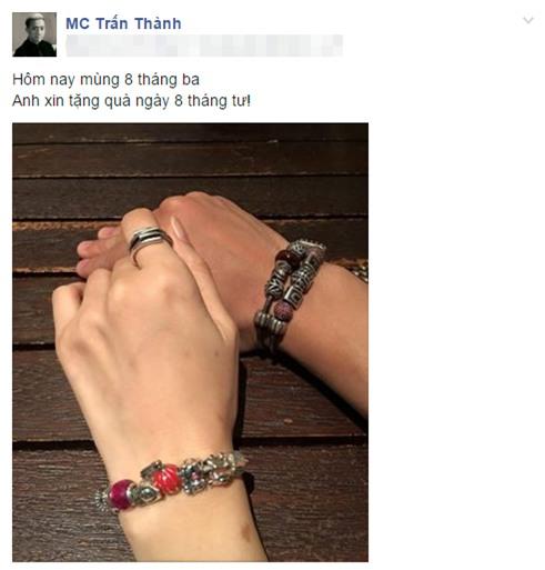 Những lần Trấn Thành - Hari Won công khai thể hiện tình cảm qua mạng xã hội 4