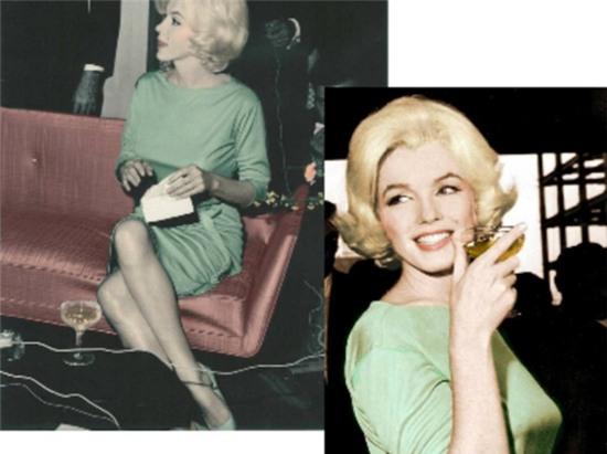 Chiếc váy xanh này được chọn để mặc cho Marilyn Monroe khi tiến hành tang lễ.