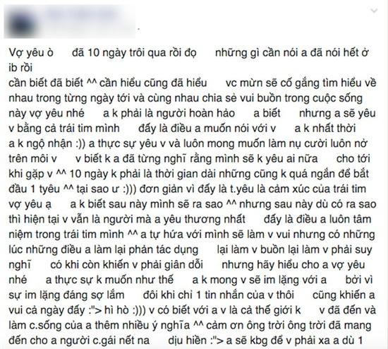 Những tâm thư kỉ niệm tình yêu 1 ngày, 3 ngày... của các 10x sẽ khiến bạn toát mồ hôi - Ảnh 2.