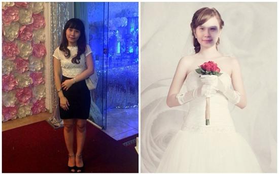 Chị em đua nhau hóa thân thành cô dâu xinh đẹp