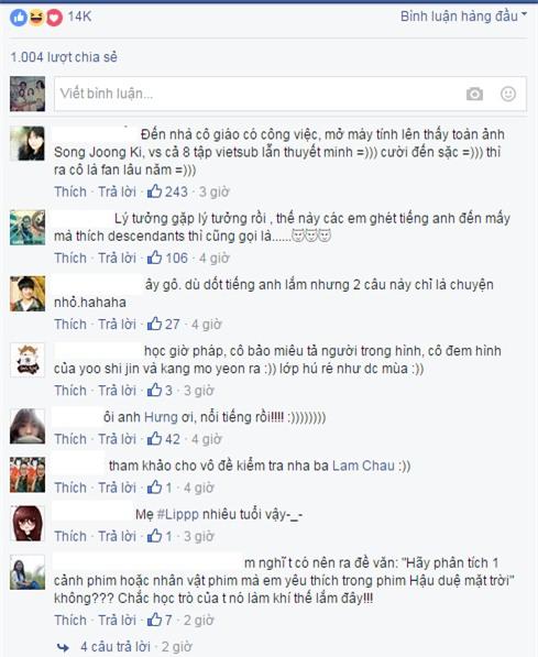 Hậu duệ Mặt trời bất ngờ xuất hiện trong đề kiểm tra tiếng Anh - Ảnh 4.