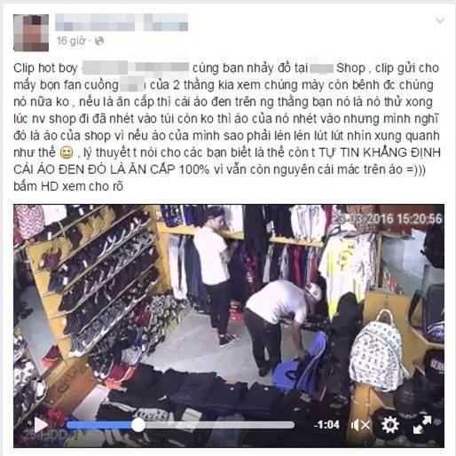 Xôn xao clip 2 hot boy ở Hà Nội vào shop thử đồ rồi trộm áo khoác trong vòng 40 giây - Ảnh 1.