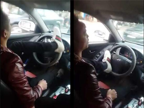 hn: giat minh canh lai o to bang chan giua pho dong hinh anh 1