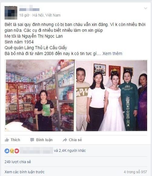 Bố nguy kịch, con trai nhờ cộng đồng mạng tìm lại người mẹ thất lạc suốt 8 năm qua - Ảnh 1.