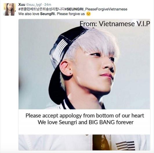 V.I.P Việt Nam đồng loạt chia sẻ hình ảnh, gửi lời xin lỗi đến Seung Ri vì hành động quá khích - Ảnh 7.