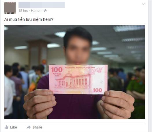 Người dân hớn hở khoe những tờ 100 đồng lưu niệm đầu tiên mới mua được - Ảnh 6.