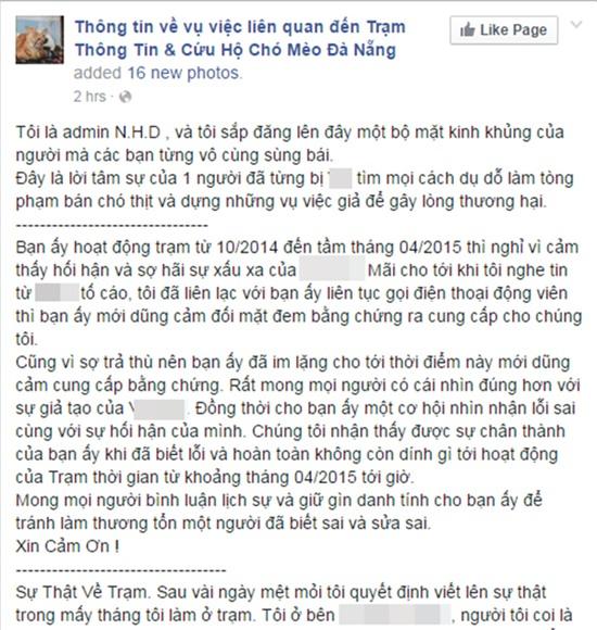 Cựu quản lý Trạm cứu hộ cung cấp những sự thật gây sốc về kẻ bị tố bán chó mèo vào quán thịt cầy - Ảnh 2.
