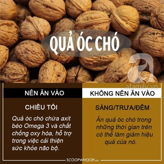 thời điểm ăn thực phẩm bổ dưỡng