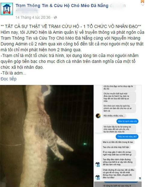 Bộ mặt thật của Trưởng Trạm cứu hộ chó mèo Đà Nẵng