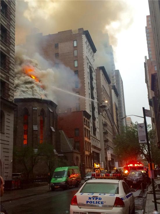 hỏa hoạn, nhà thờ, chính thống giáo, New York, đại lộ danh vọng, Broadway