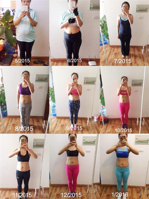 cach giam 18kg, 30cm vong eo khong can an kieng cua me 8x - 3