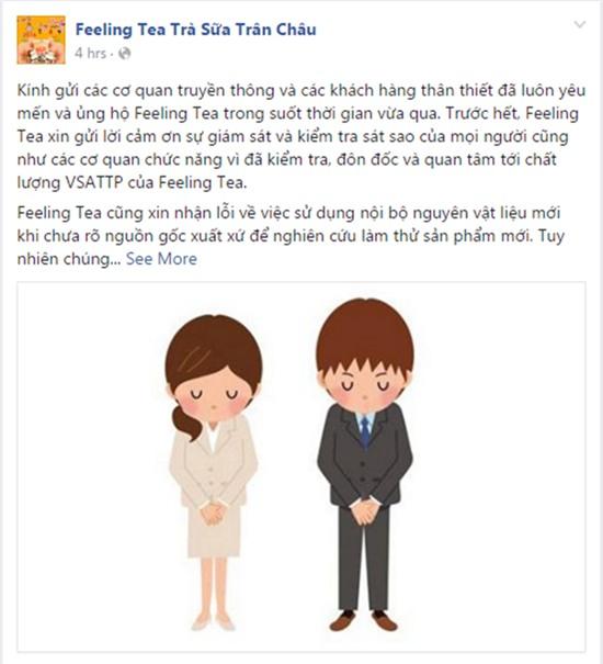 Đại diện Feeling Tea bất ngờ xin lỗi sau clip quy trình sản xuất trà sữa không đảm bảo vệ sinh - Ảnh 1.
