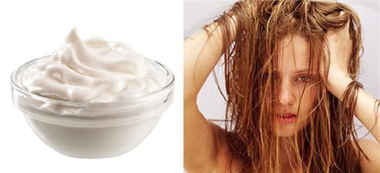 sữa chua, tóc gàu