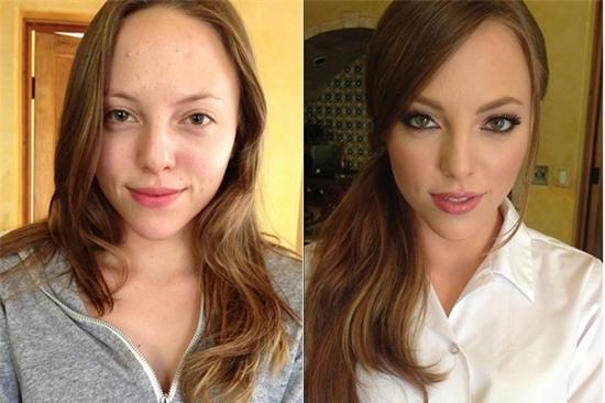 ảnh trước và sau trang điểm